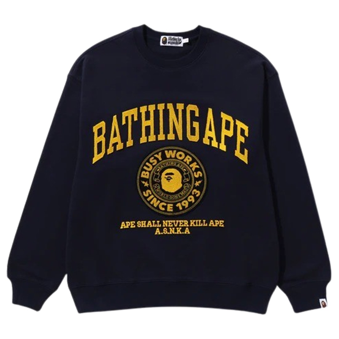 A Bathing Ape Men College Graphic Crewneck (navy)