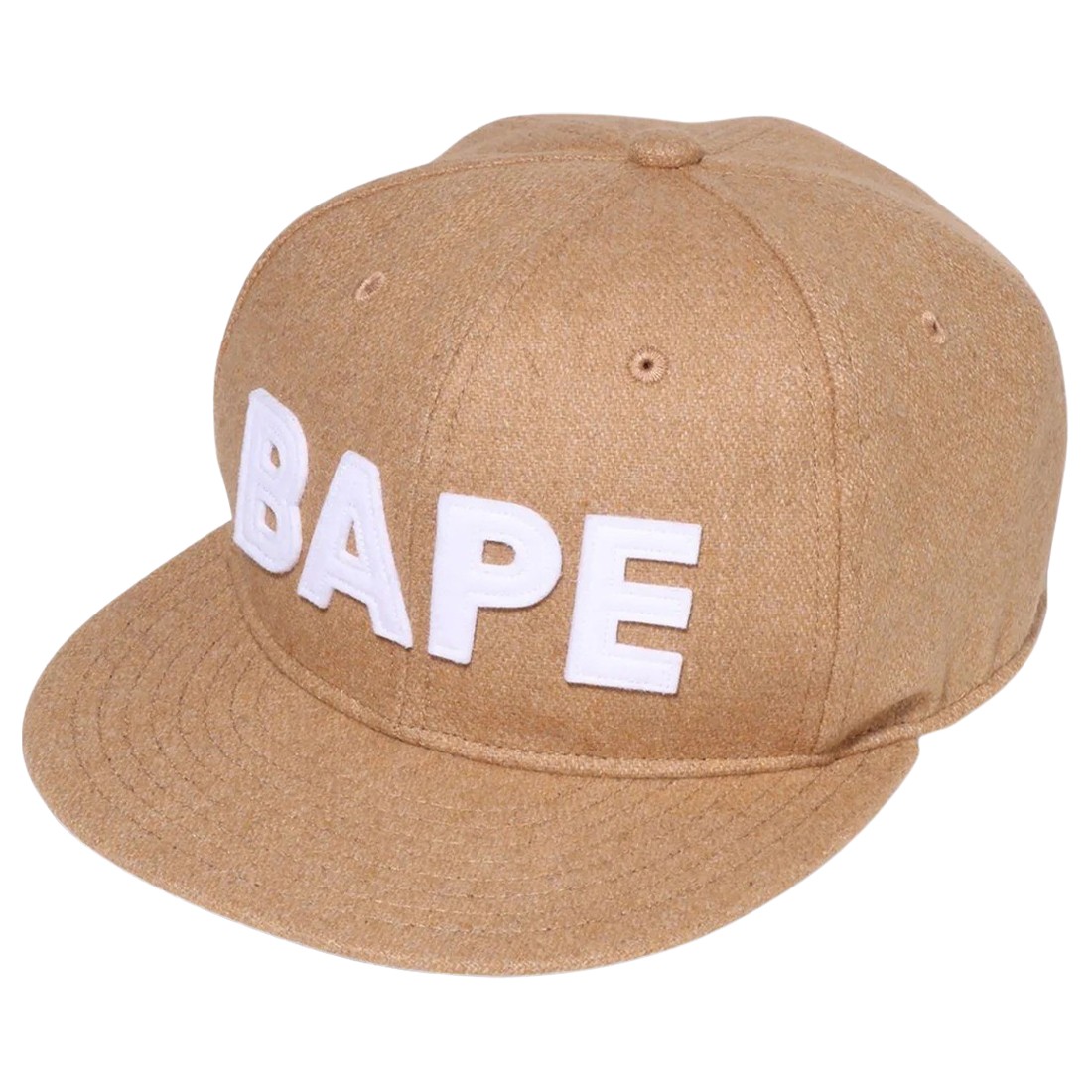 A Bathing Ape Bape Patch Snap Back Cap (beige)