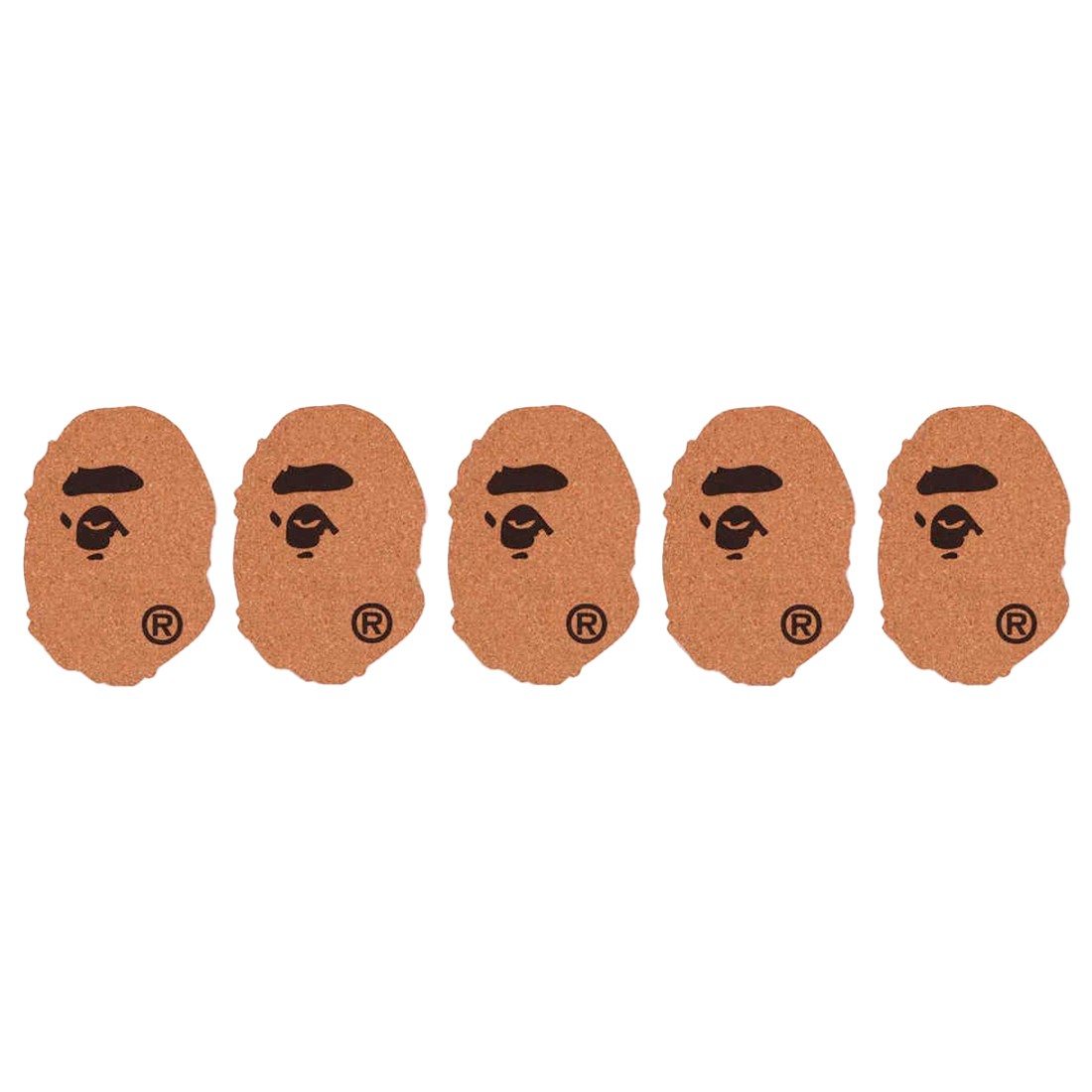 A Bathing Ape Ape Head Cork Coaster (beige)