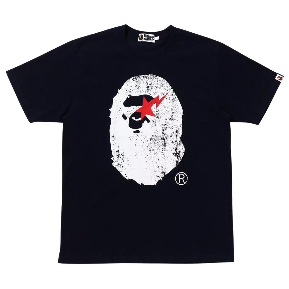 A Bathing Ape Men Ape Head Indigo Tee (blue / indigo)