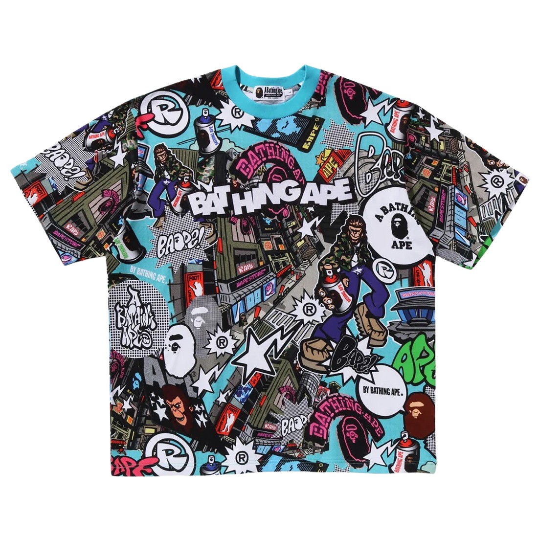 A Bathing Ape Men Comic Art Relaxed Fit Tee (multi)