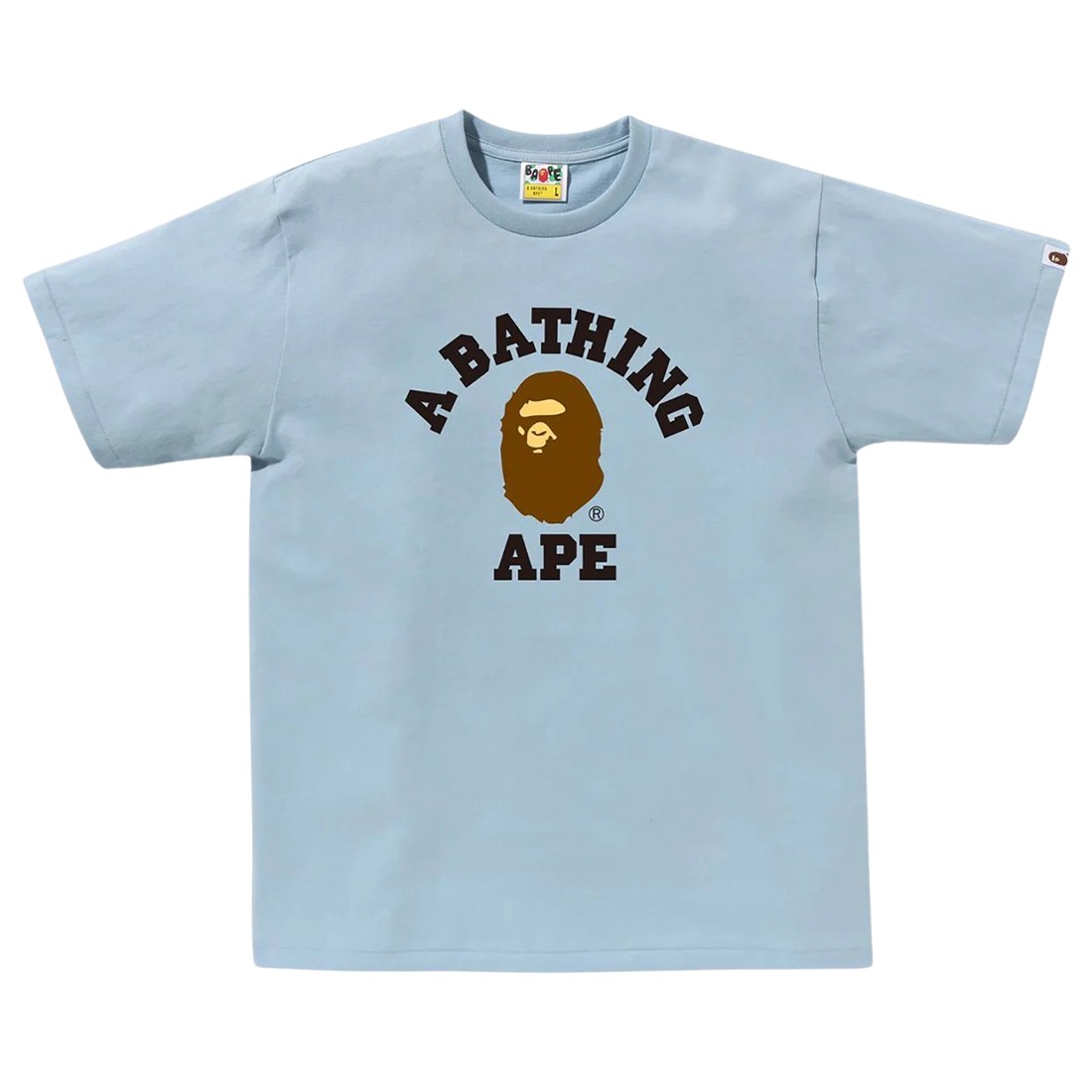 A Bathing Ape Men College Tee (blue / sax)