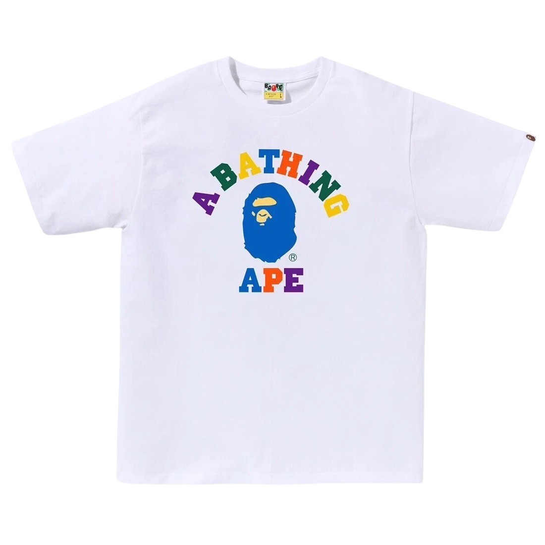 A Bathing Ape Men Colors College Tee (white)
