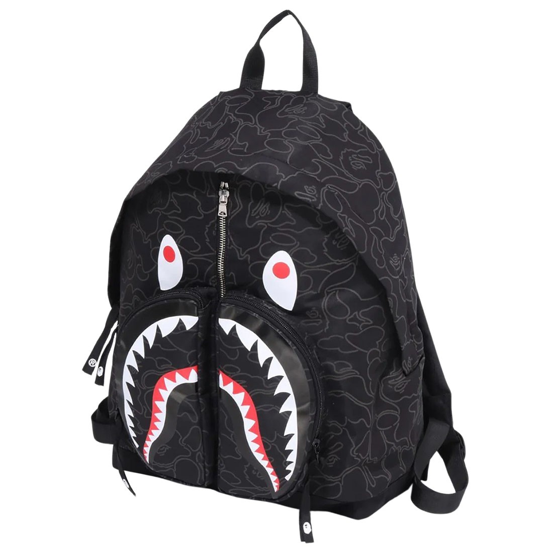 A Bathing Ape Neon Camo Shark Day Pack (black)