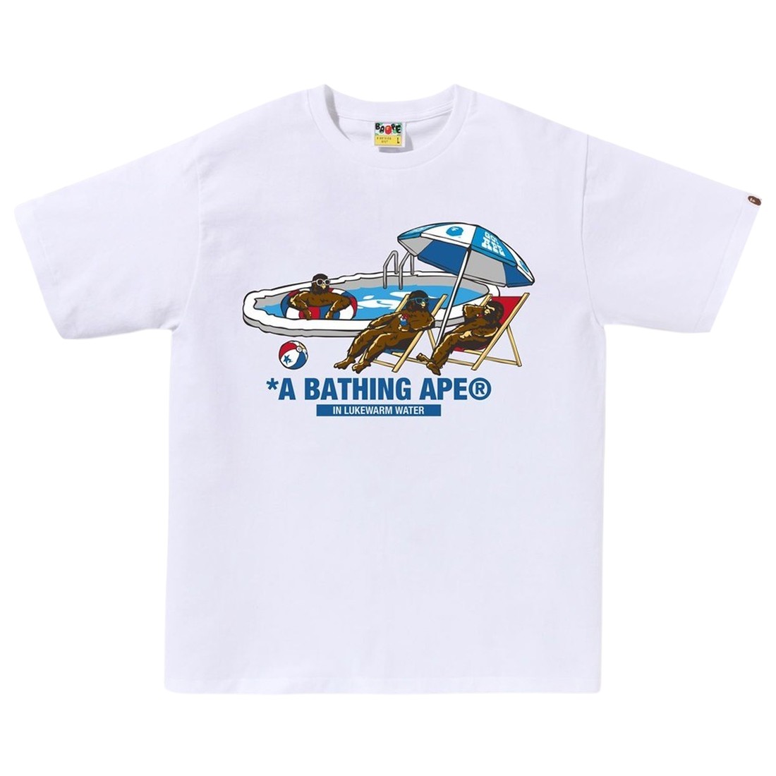A Bathing Ape Men Poolside Tee (white)