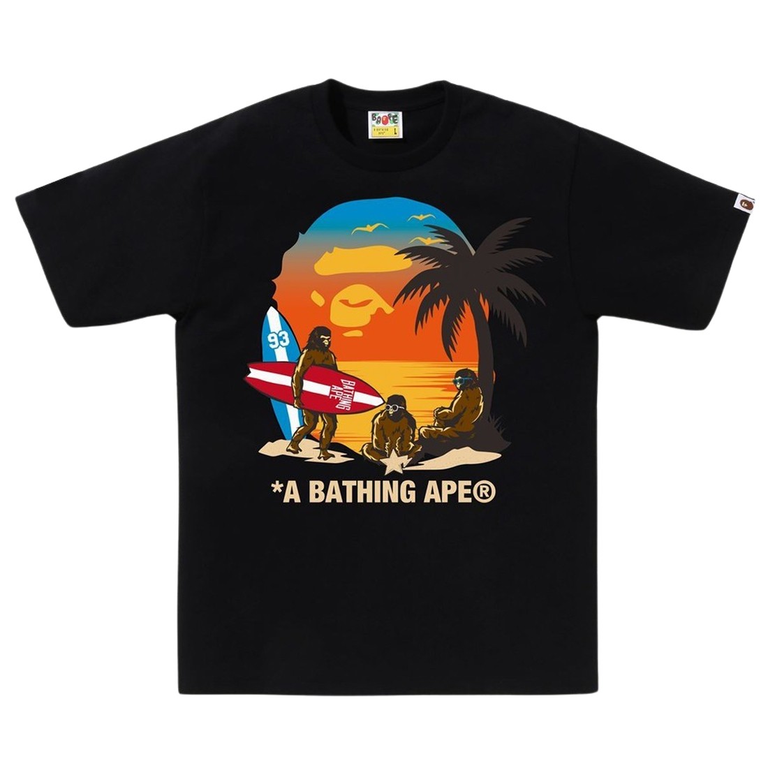 A Bathing Ape Men Sunset Beach Ape Head Tee (black)