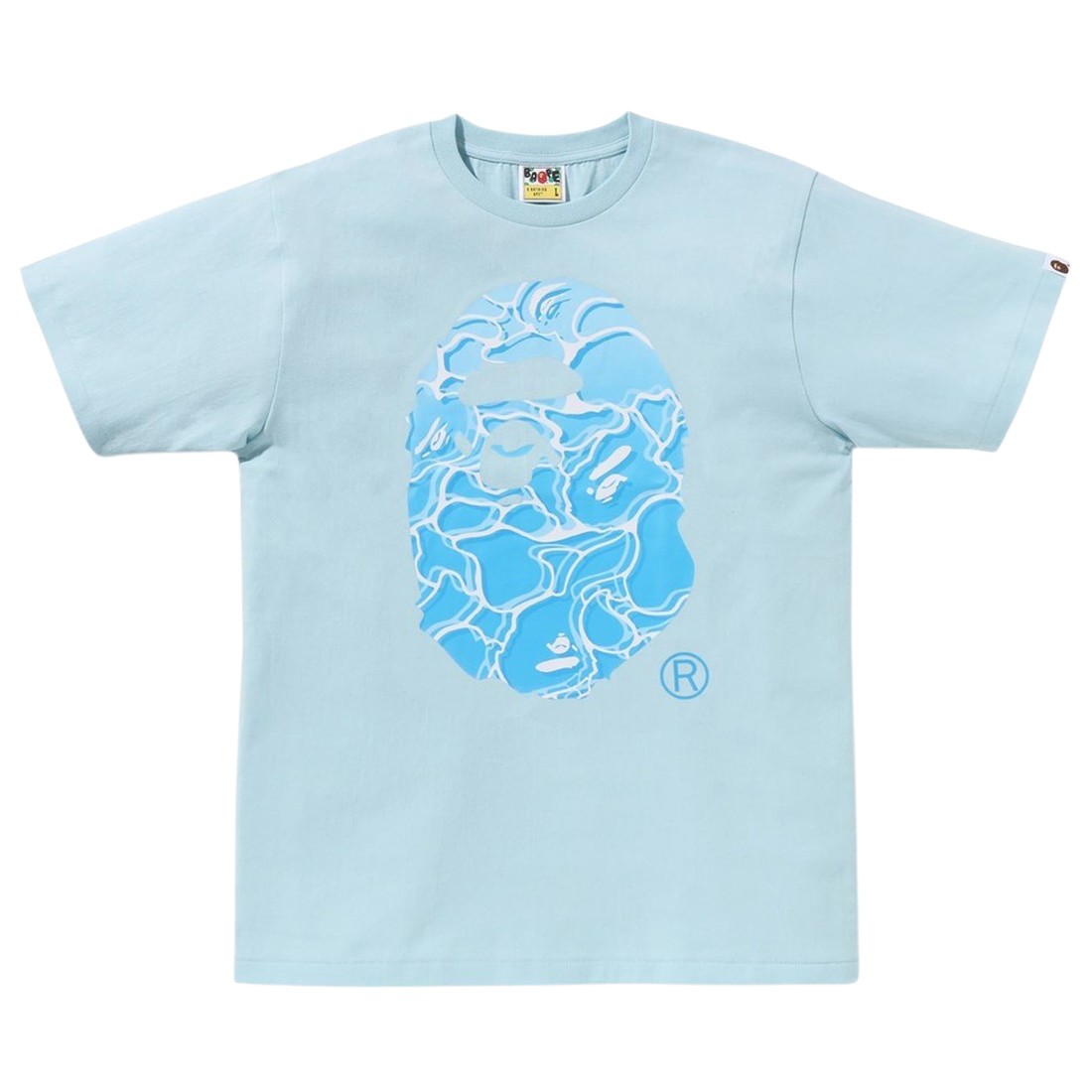 A Bathing Ape Men ABC Sea Surface Camo Ape Head Tee (sax / blue)