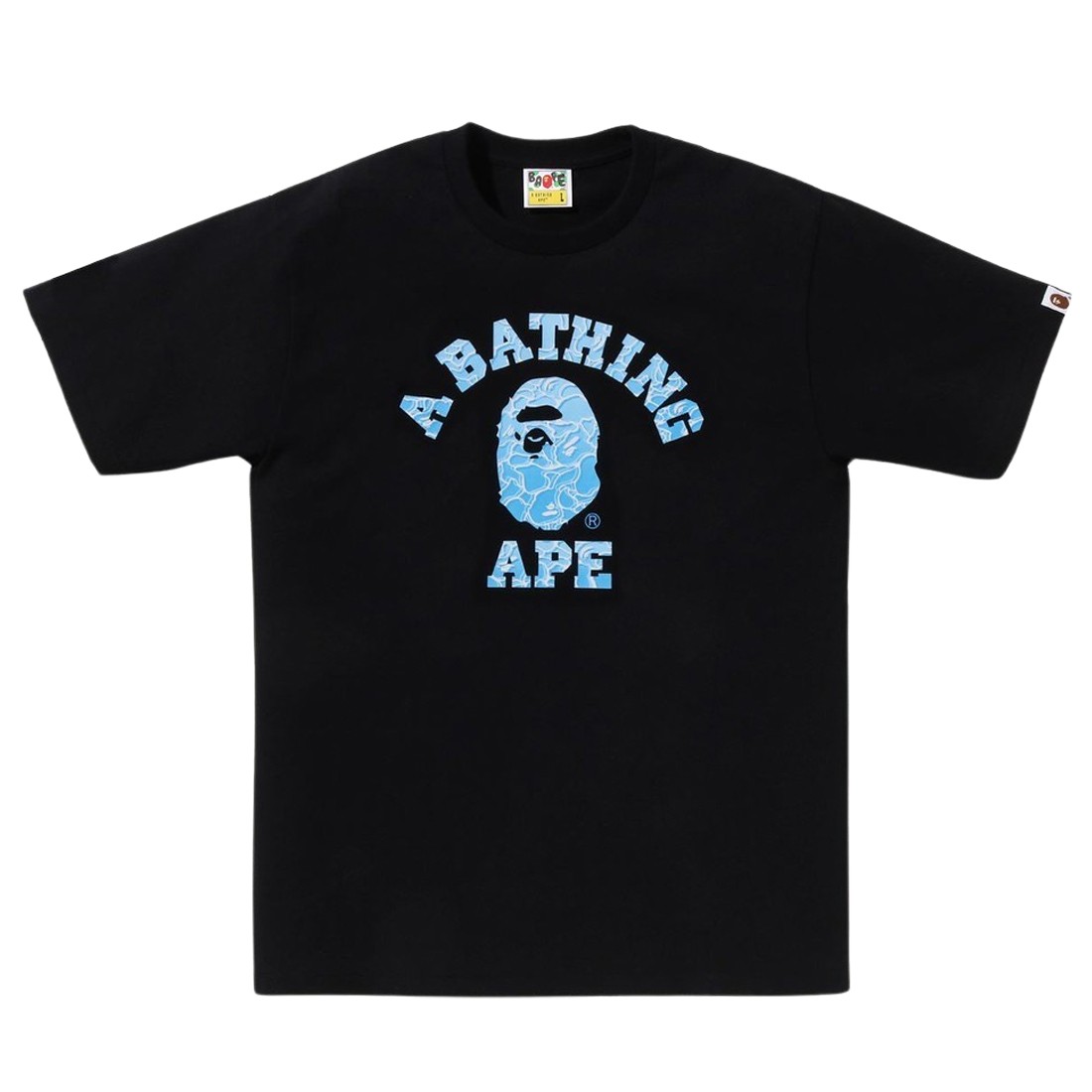 A Bathing Ape Men ABC Sea Surface Camo College Tee (black)