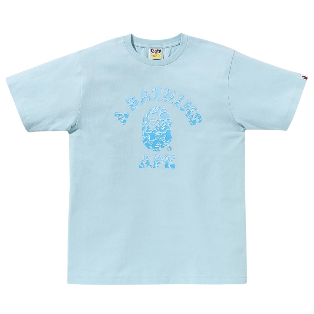 A Bathing Ape Men ABC Sea Surface Camo College Tee (sax / blue)