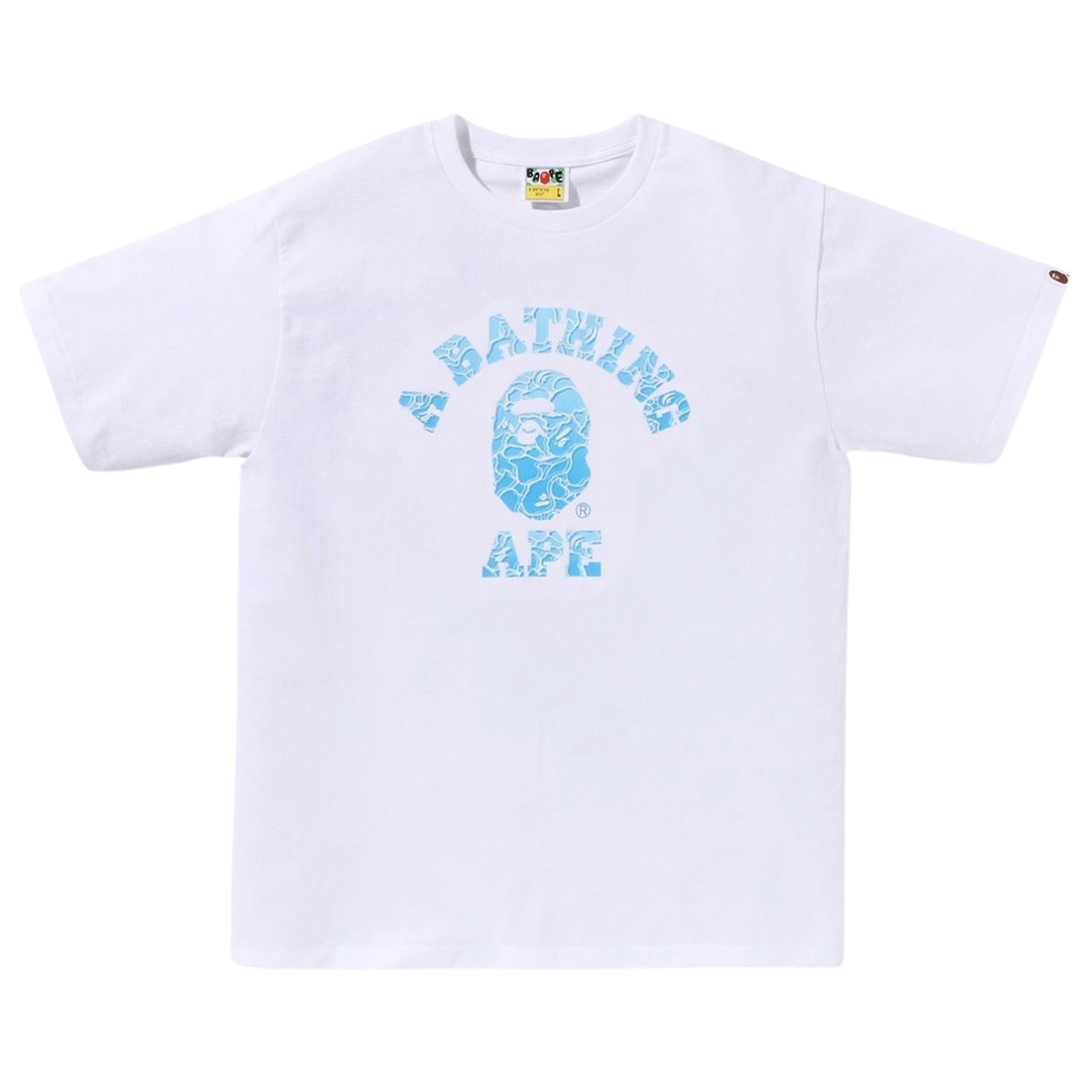 A Bathing Ape Men ABC Sea Surface Camo College Tee (white)