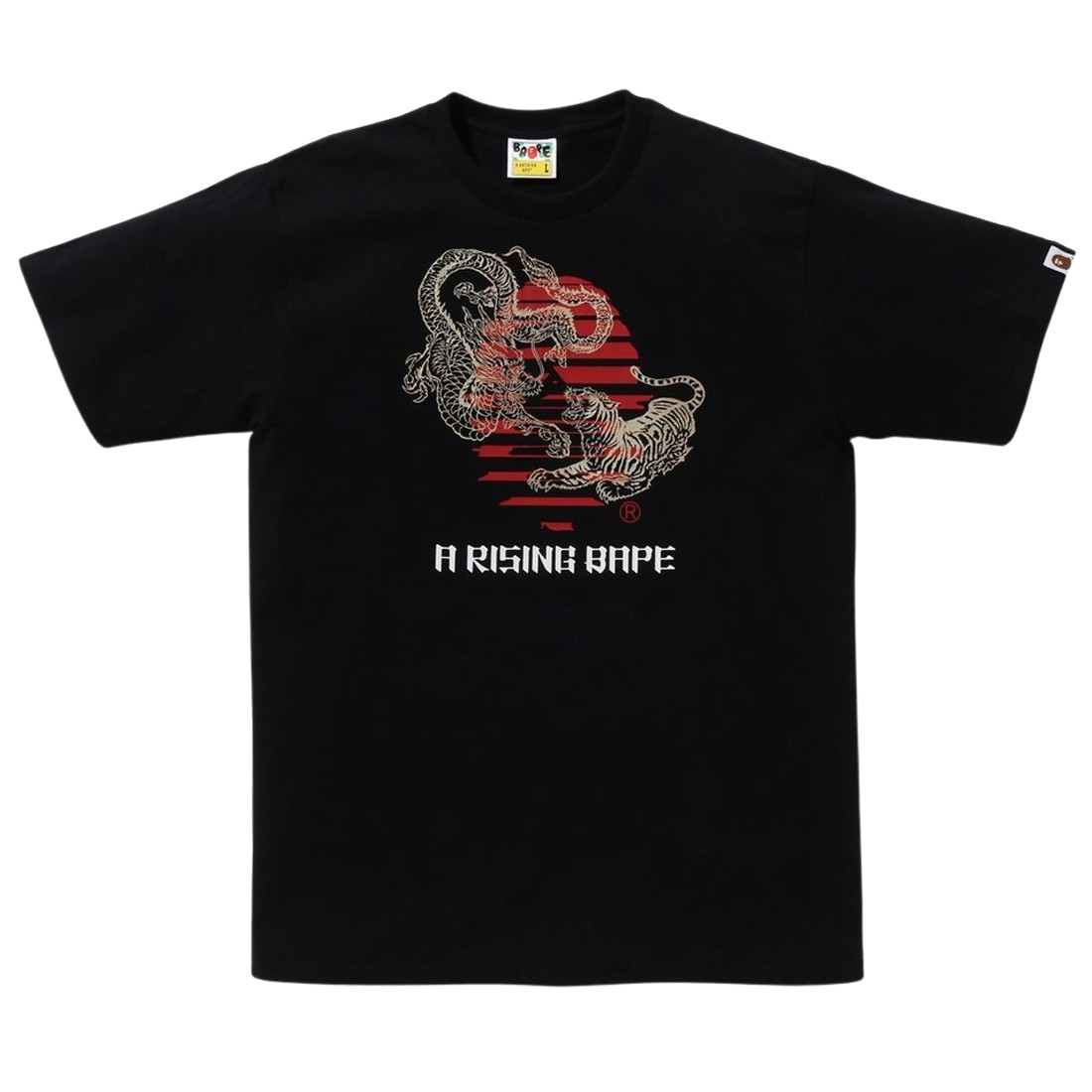 A Bathing Ape Men Tiger And Dragon Ape Head Tee (black)
