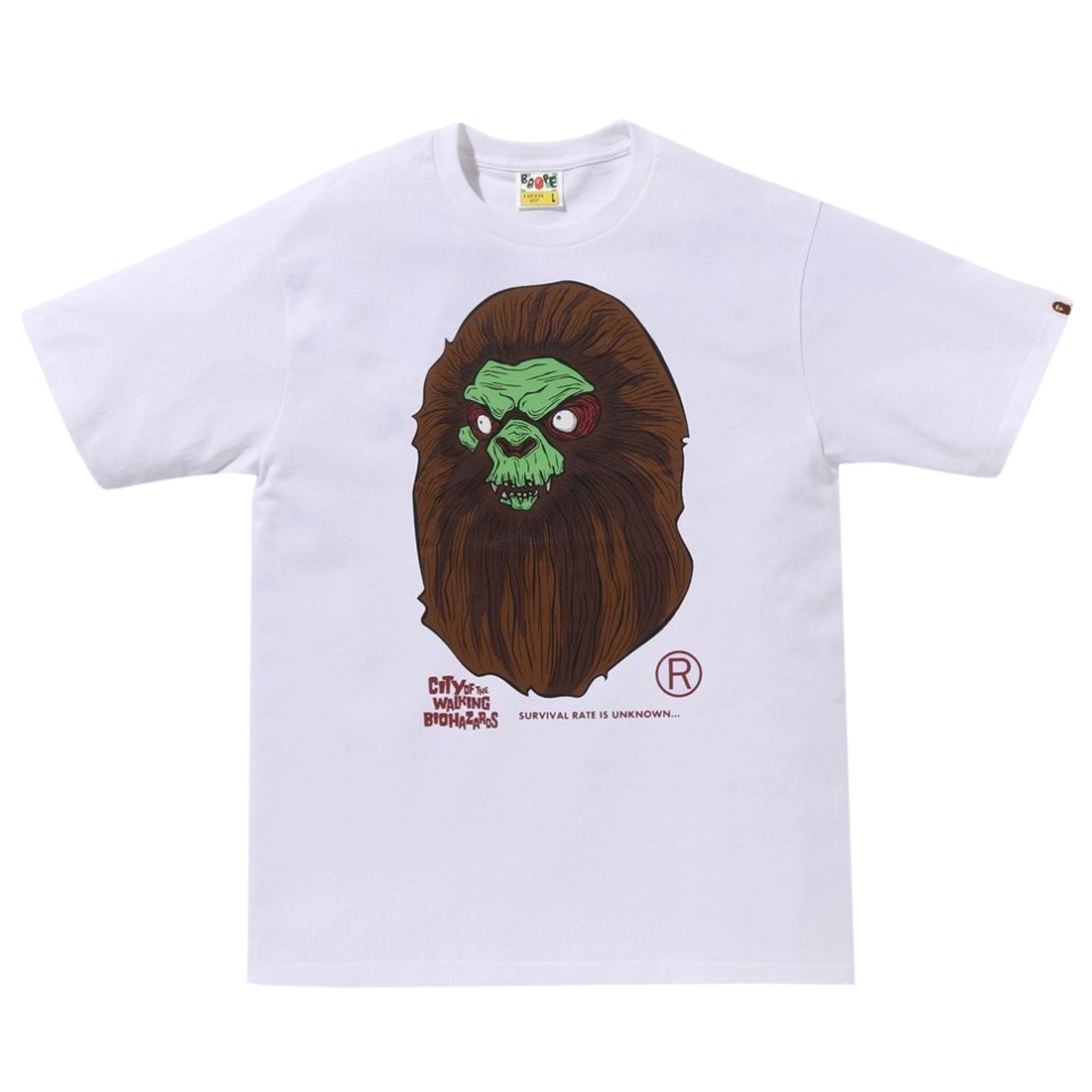 A Bathing Ape Men Bape Horror Mad Face Tee (white)