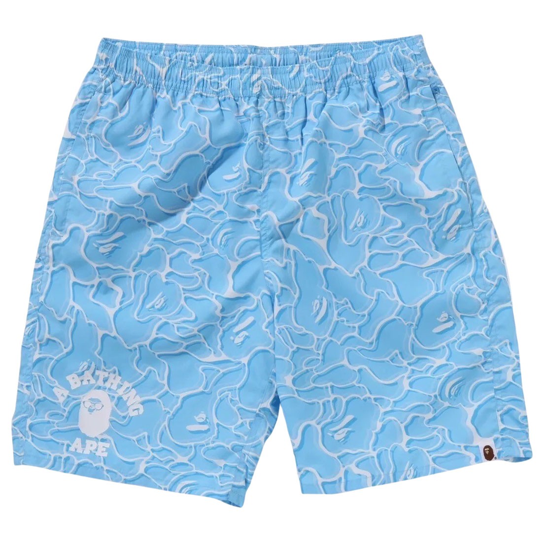 A Bathing Ape Men ABC Sea Surface Camo Beach Shorts (blue)