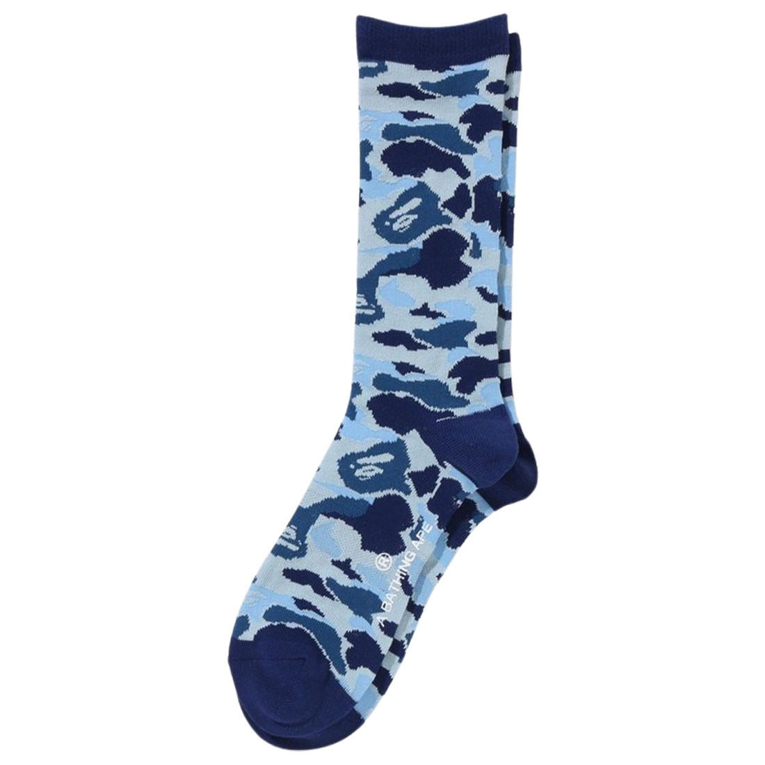 A Bathing Ape Men ABC Camo Jacquard Socks (blue)