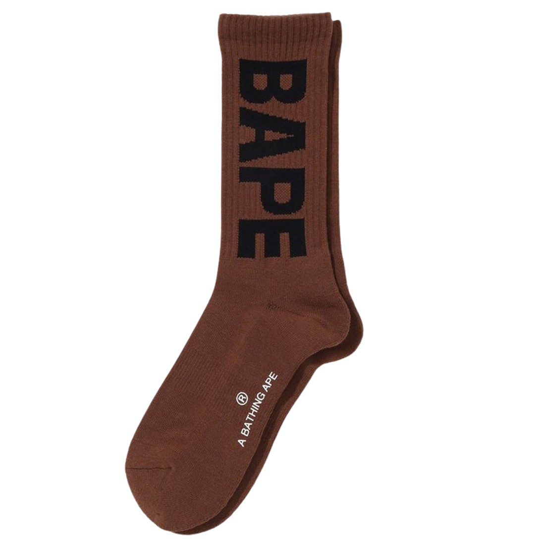 A Bathing Ape Men Bape Socks (brown)