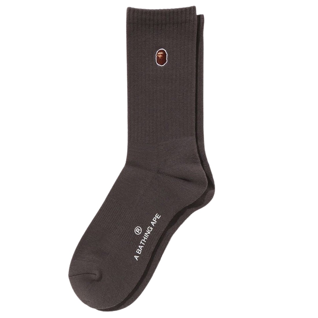 A Bathing Ape Men One Point Socks (gray / charcoal)