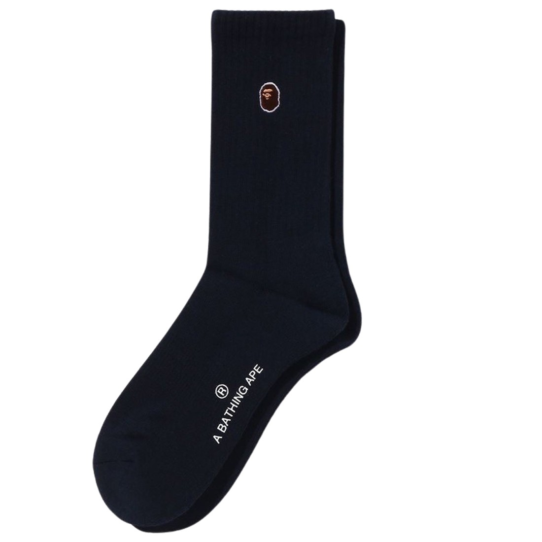 A Bathing Ape Men One Point Socks (navy)