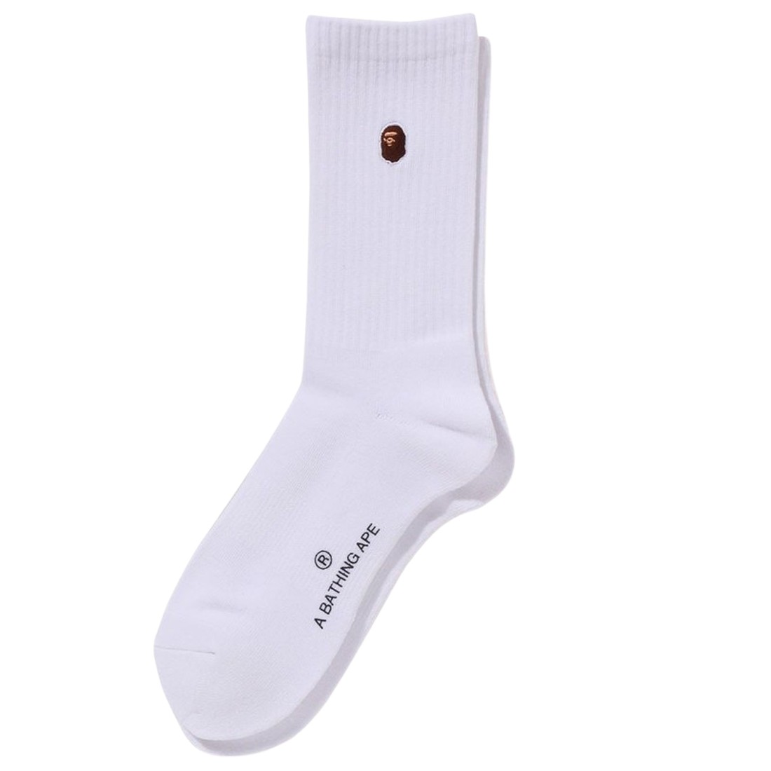 A Bathing Ape Men One Point Socks (white)