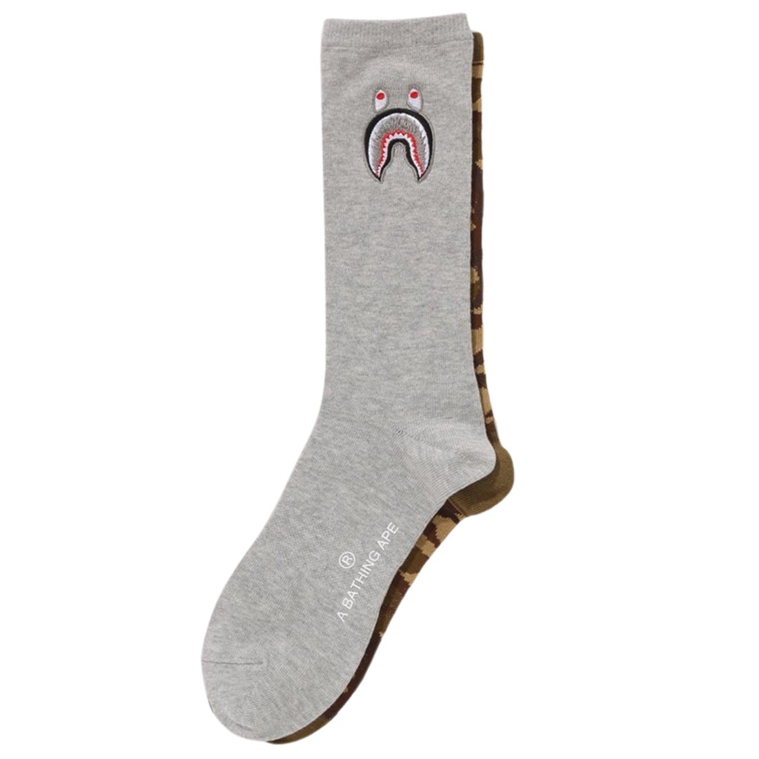 A Bathing Ape Men 1st Shark Socks (gray)