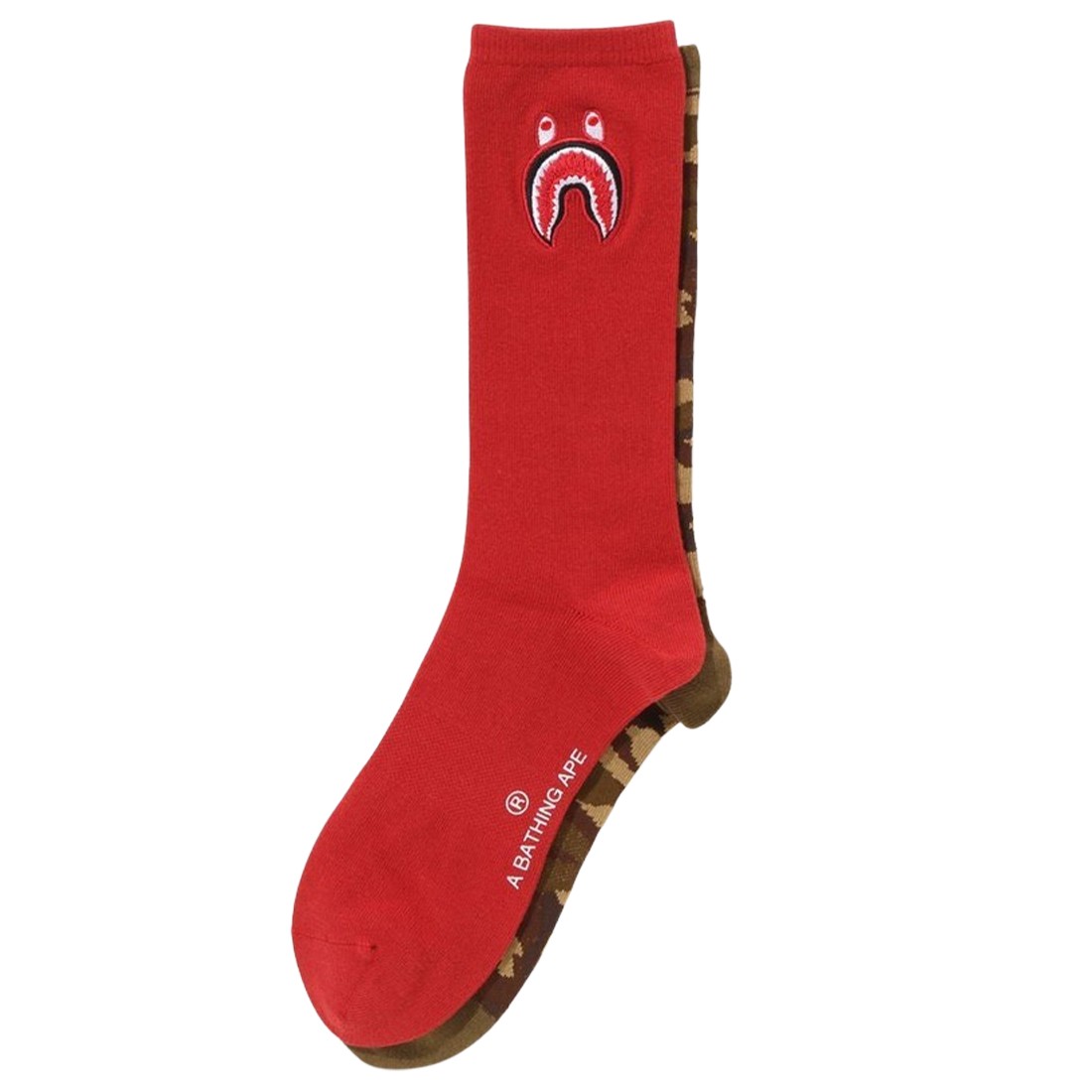 A Bathing Ape Men 1st Shark Socks (red)