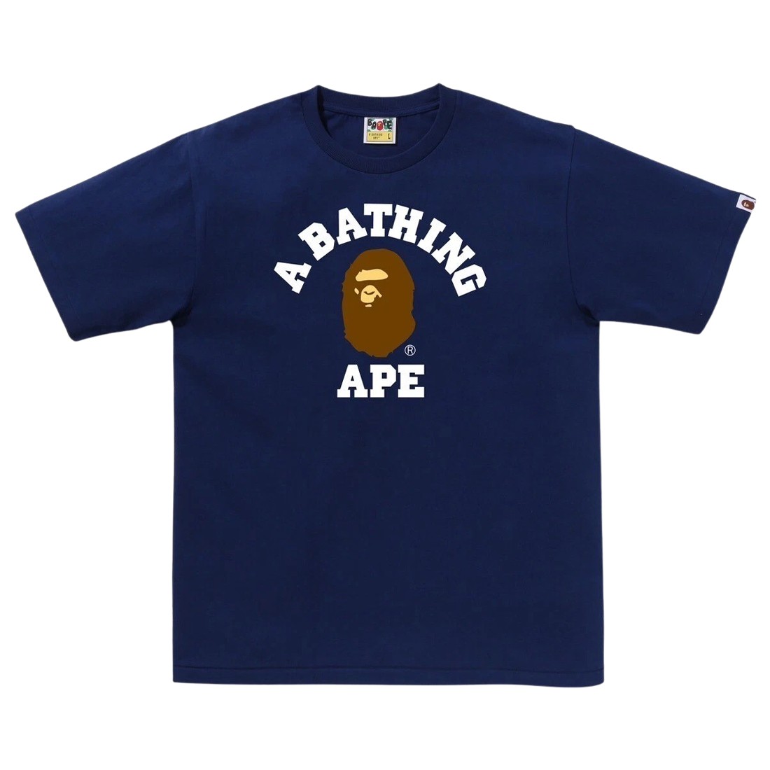 A Bathing Ape Men College Tee (navy)