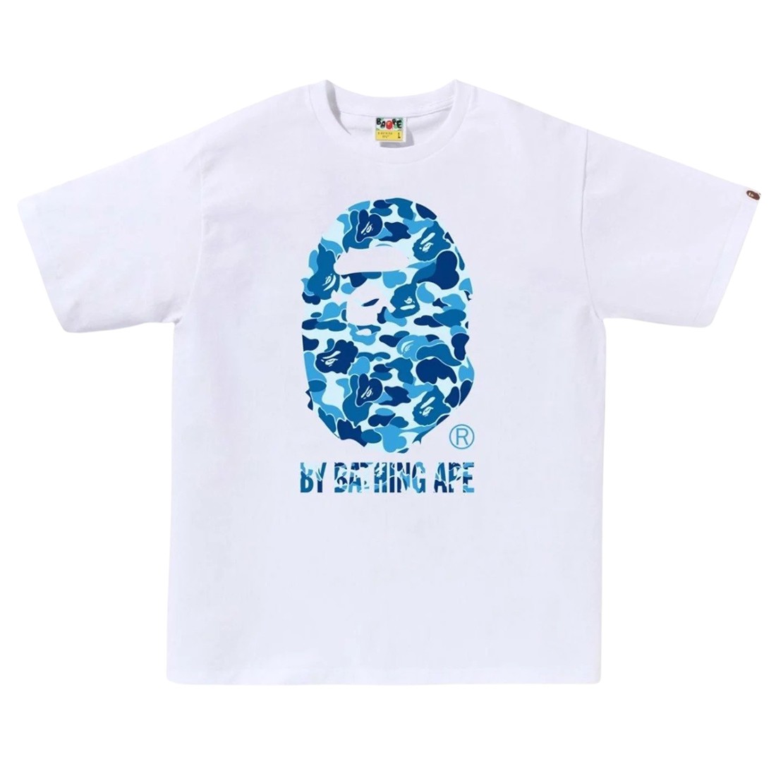 A Bathing Ape Men ABC Camo By Bathing Ape Tee (white / blue)