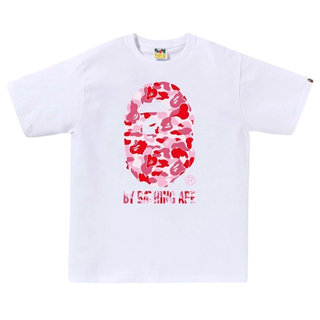 A Bathing Ape Men ABC Camo By Bathing Ape Tee (white / pink)