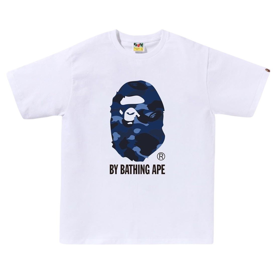 A Bathing Ape Men Color Camo By Bathing Ape Tee (white / navy)