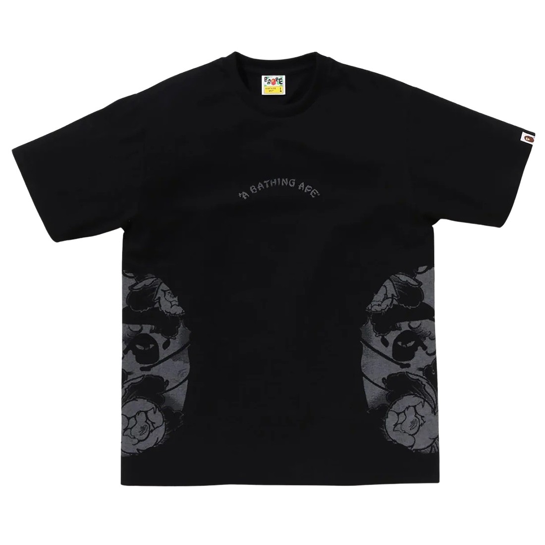 A Bathing Ape Men Japanese Tattoo Side Big Ape Head Tee (black)