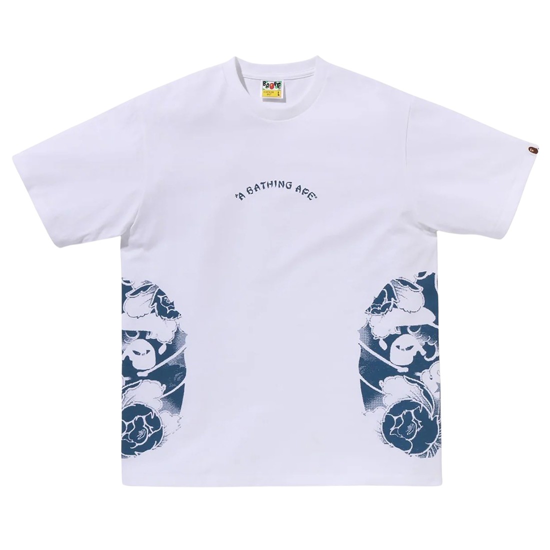 A Bathing Ape Men Japanese Tattoo Side Big Ape Head Tee (white)