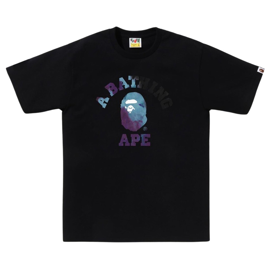 A Bathing Ape Men Tie Dye College Tee (black / black)