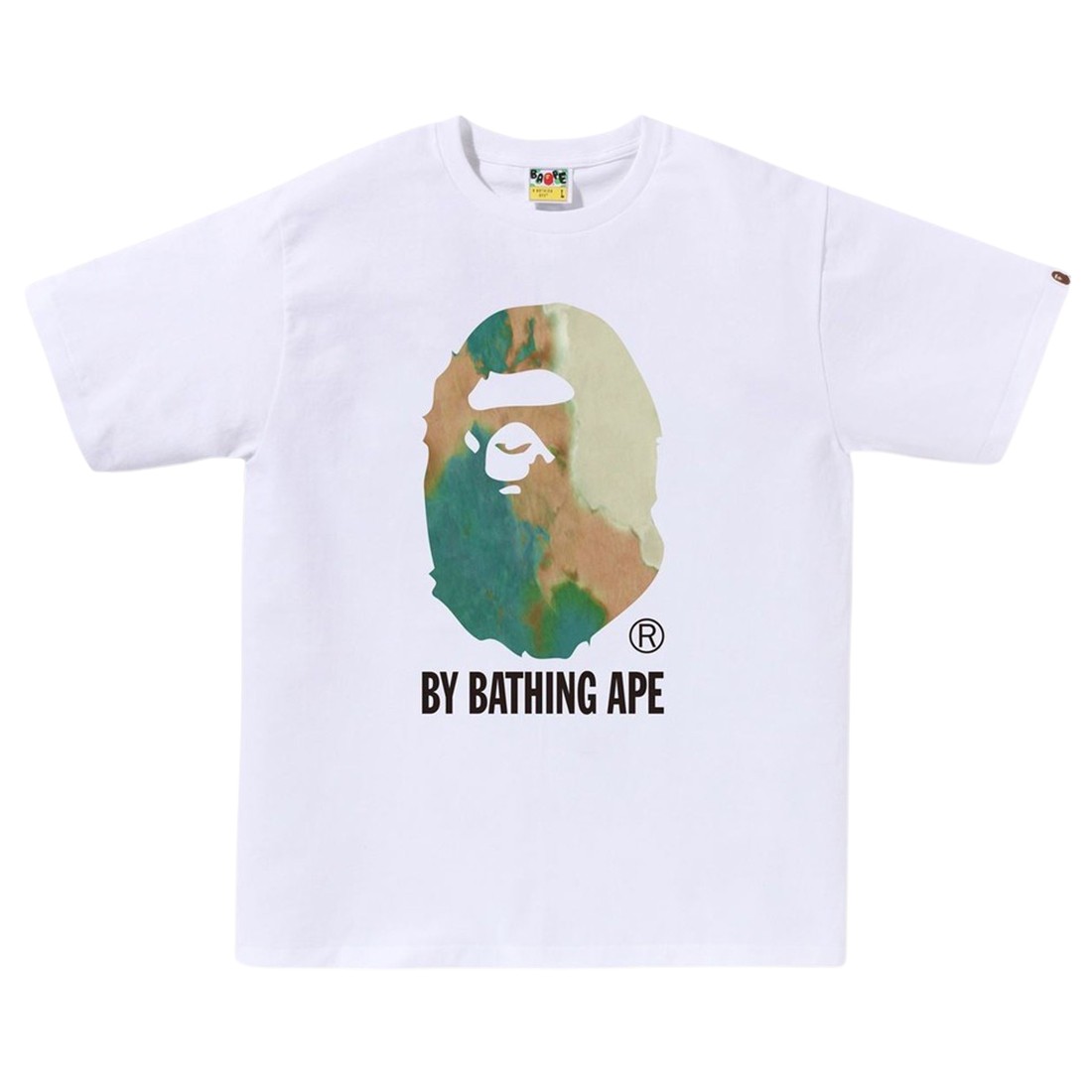 A Bathing Ape Men Tie Dye By Bathing Ape Tee (white / beige)