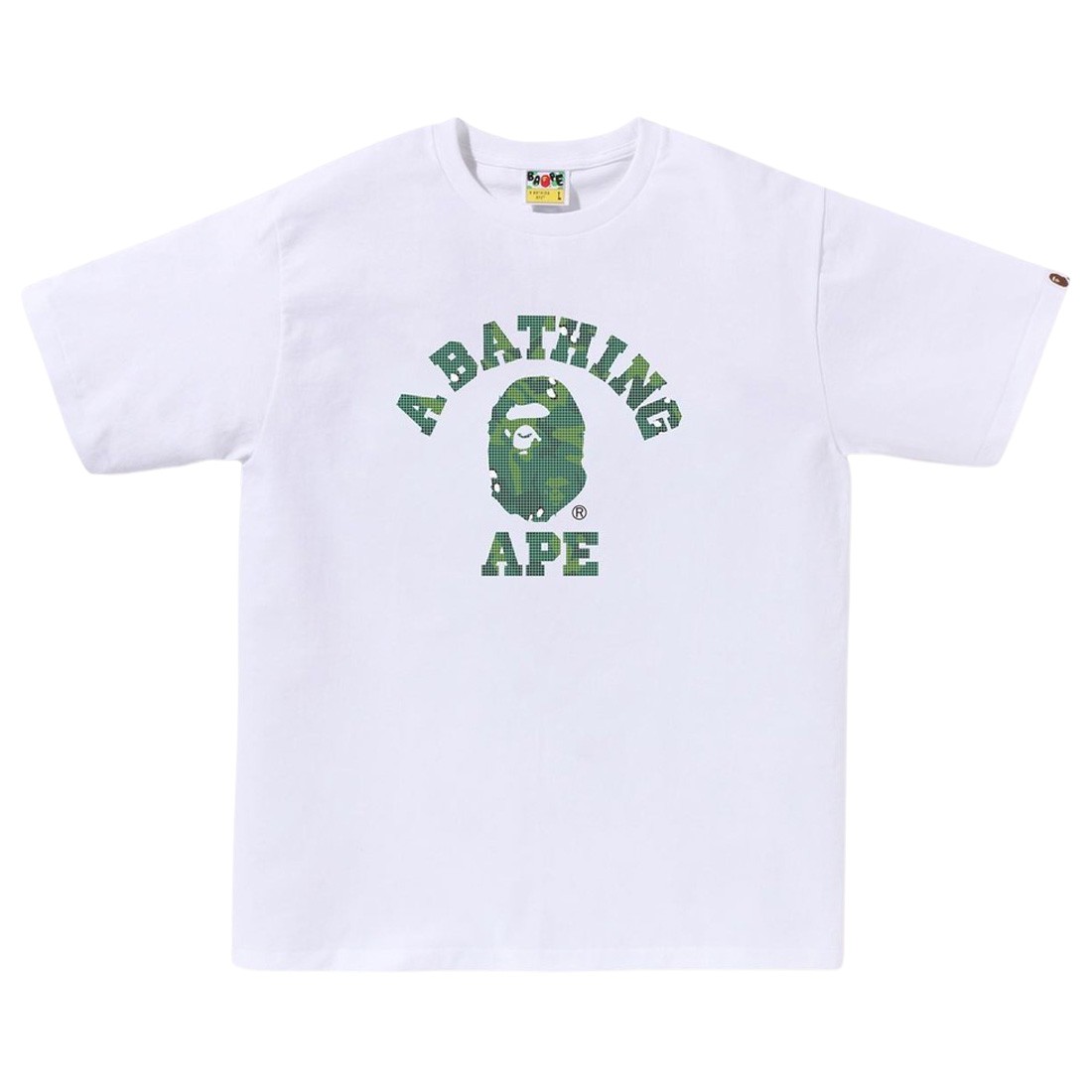 A Bathing Ape Men Bitmap College Tee (white)
