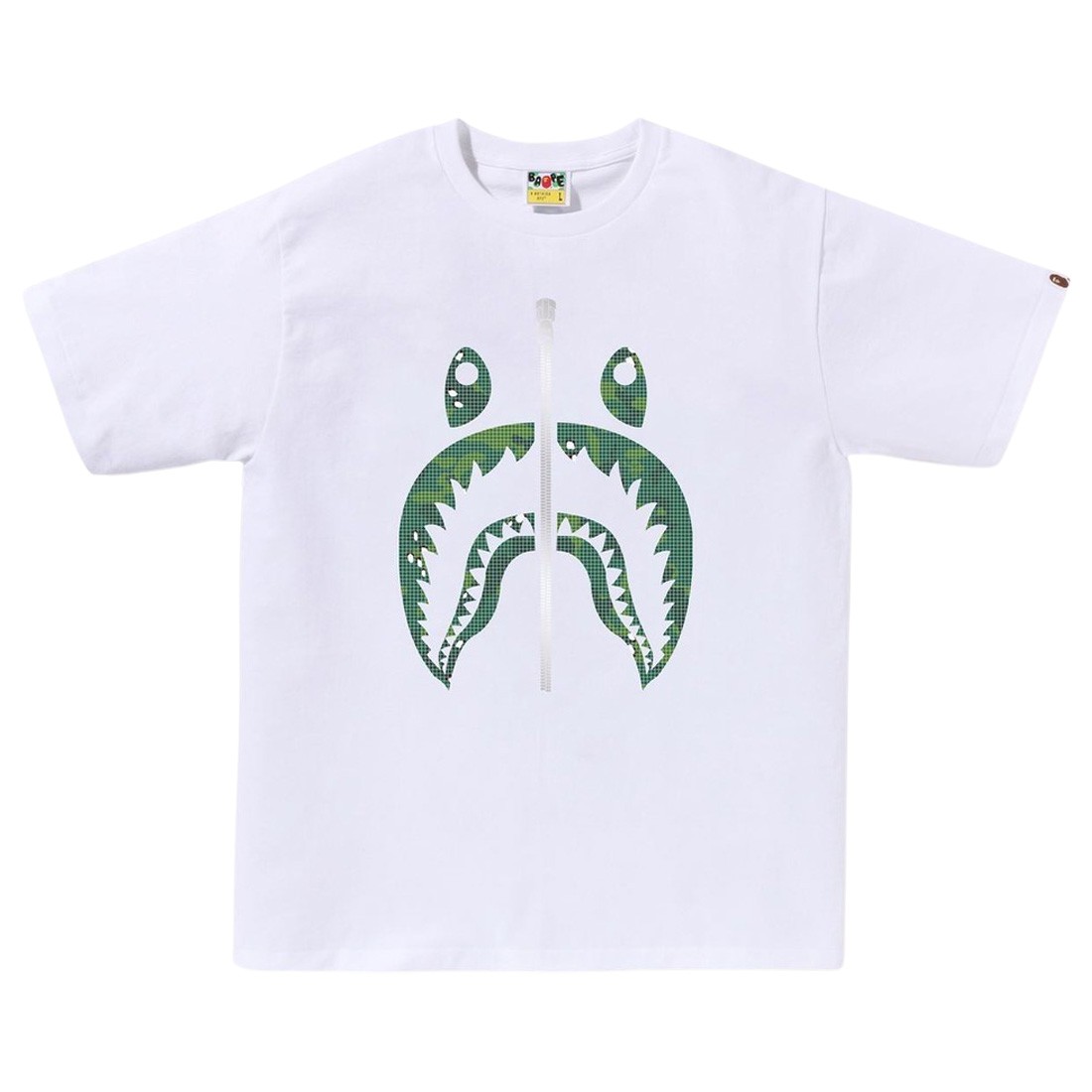 A Bathing Ape Men Bitmap Shark Tee (white)