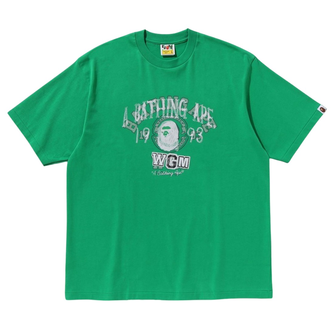 A Bathing Ape Men Layered College Relaxed Fit Tee (green)