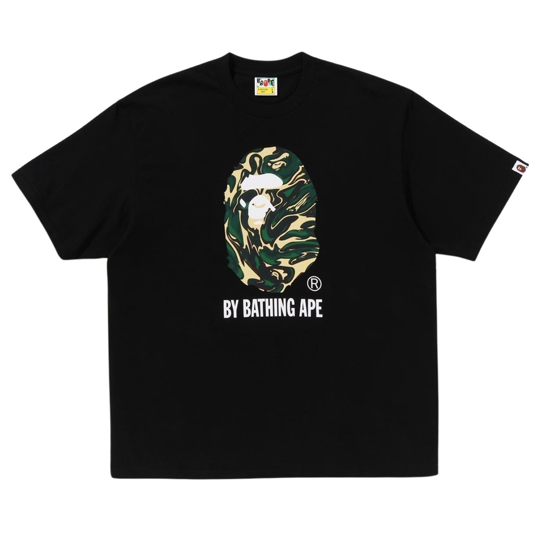 A Bathing Ape Men Marbling Camo By Bathing Ape Relaxed Fit Tee (black)