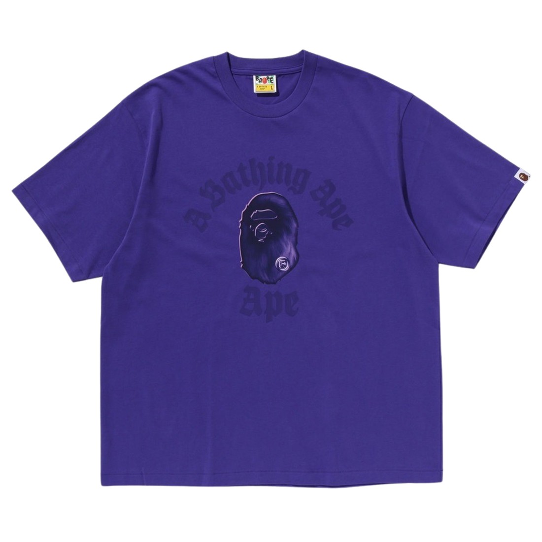A Bathing Ape Men Gothic College Relaxed Fit Tee (purple)