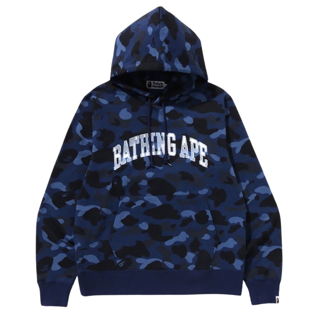 A Bathing Ape Men Color Camo Pullover Hoodie (navy)