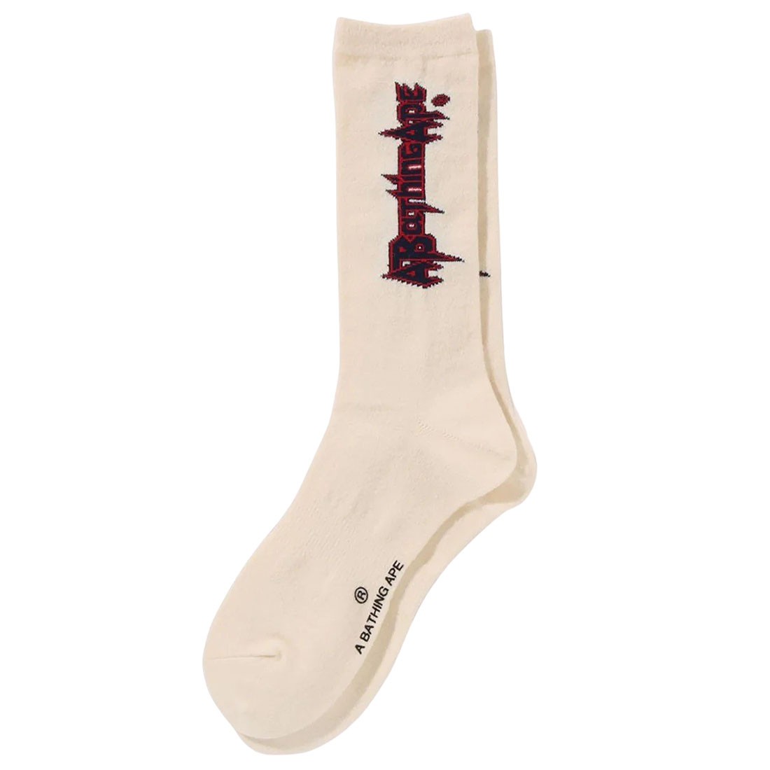 A Bathing Ape Men Multi Logo Long Socks (white)