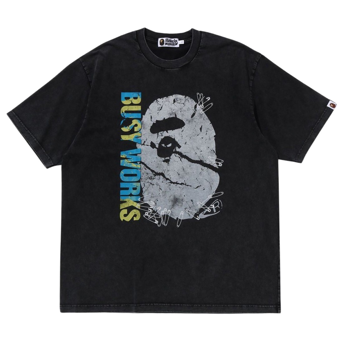 A Bathing Ape Men Garment Dye Relaxed Fit Tee (black)