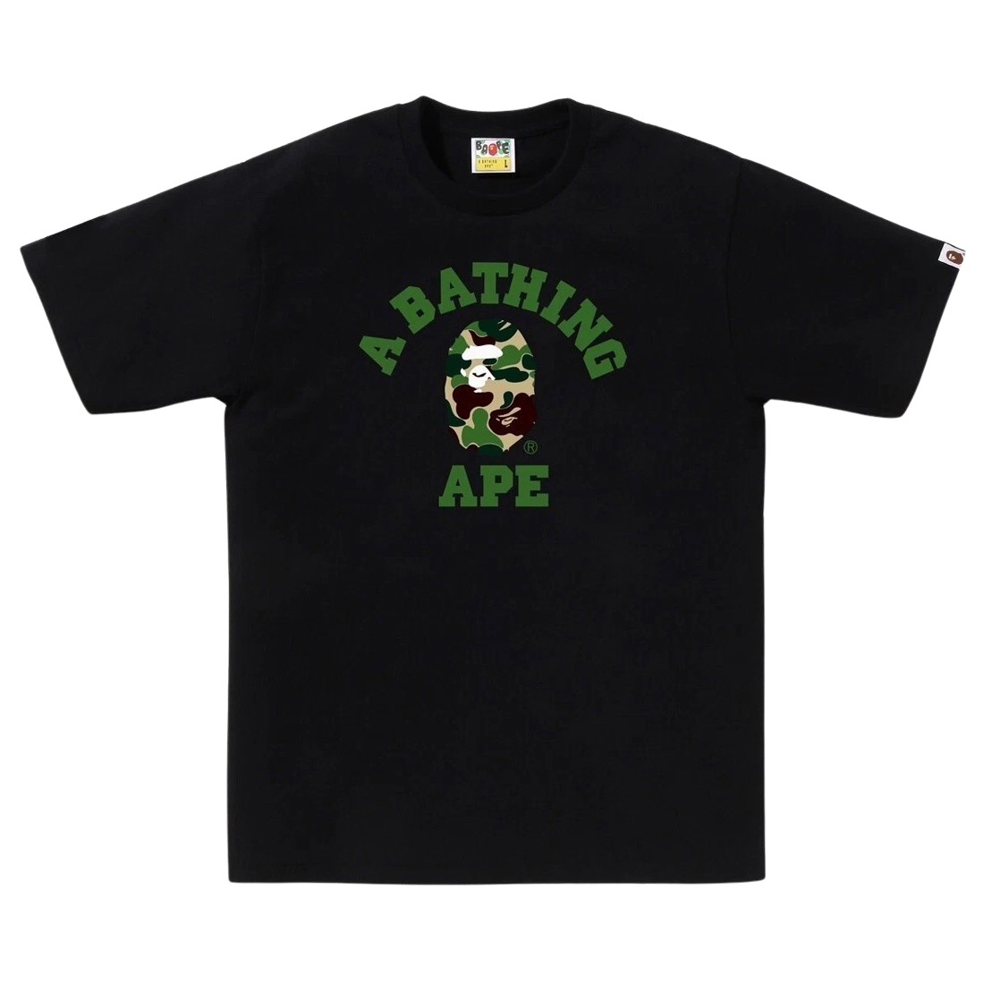 A Bathing Ape Men ABC Camo College Tee (black / green)