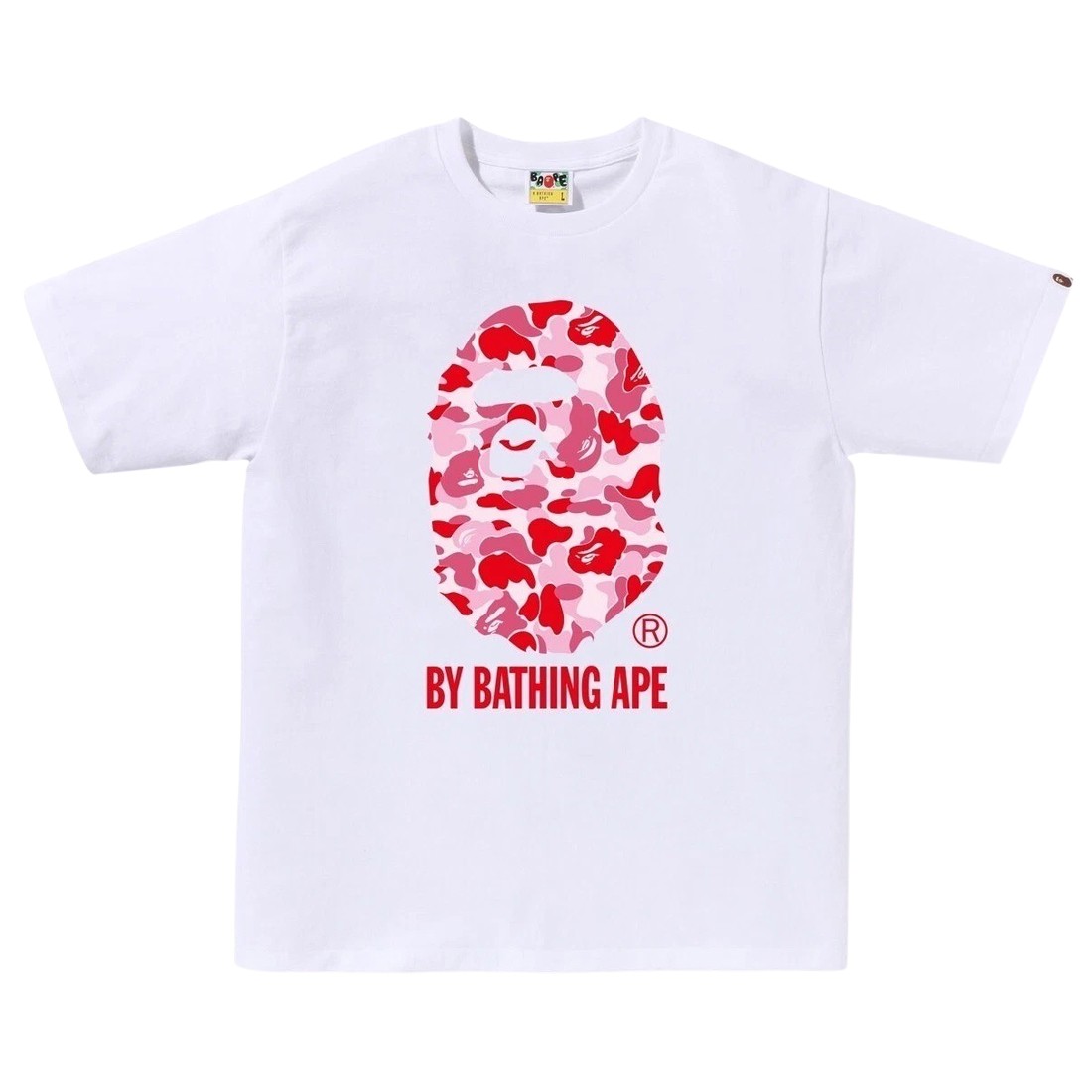 A Bathing Ape Men ABC Camo By Bathing Ape Tee (white / pink)