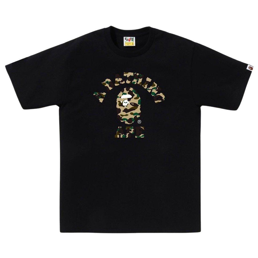 A Bathing Ape Men 1st Camo College Tee (black / yellow)