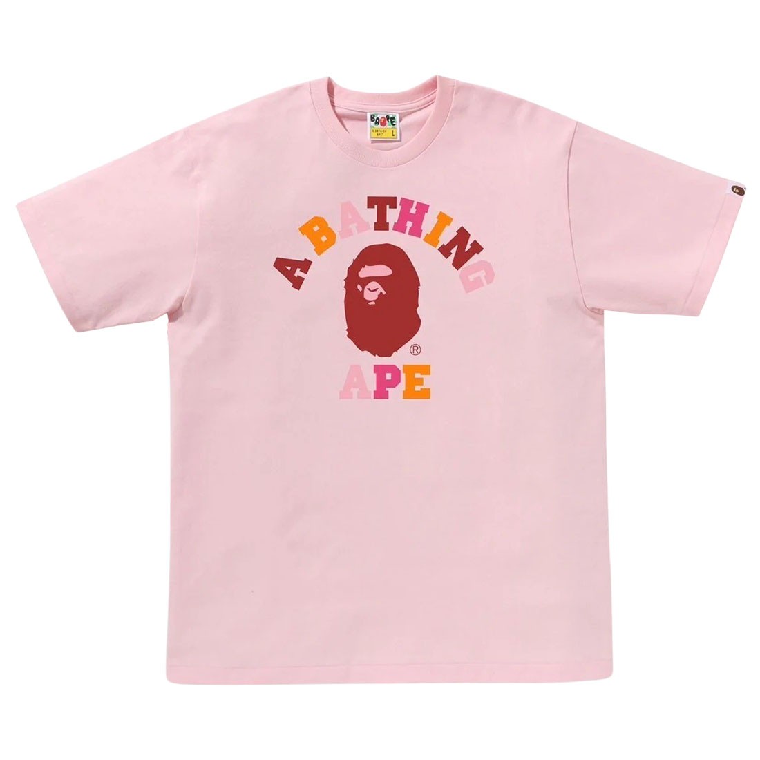 A Bathing Ape Men Colors College Tee (pink)