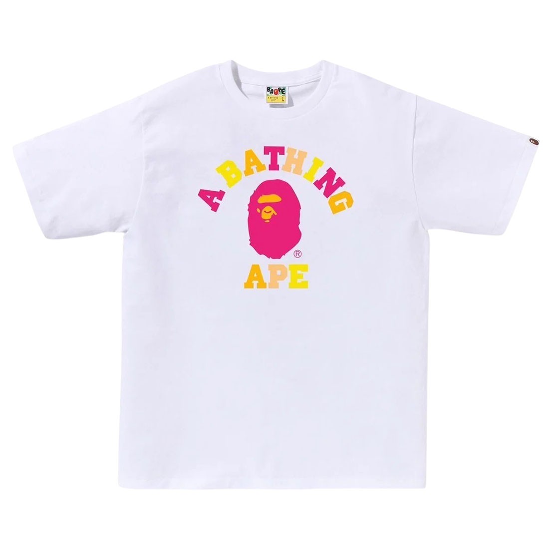 A Bathing Ape Men Colors College Tee (white)