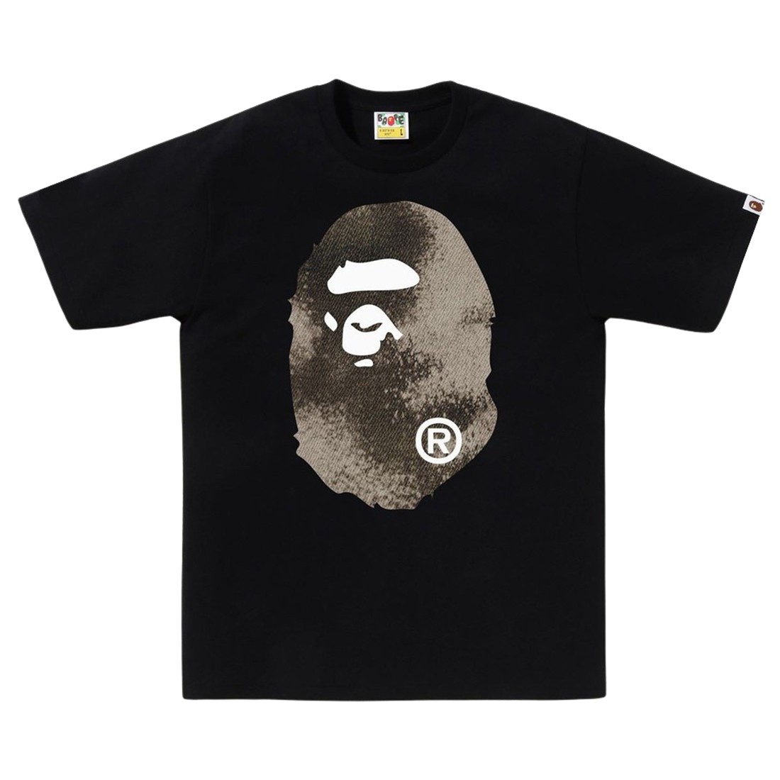 A Bathing Ape Men High Tone Bleach Big Ape Head Tee (black)