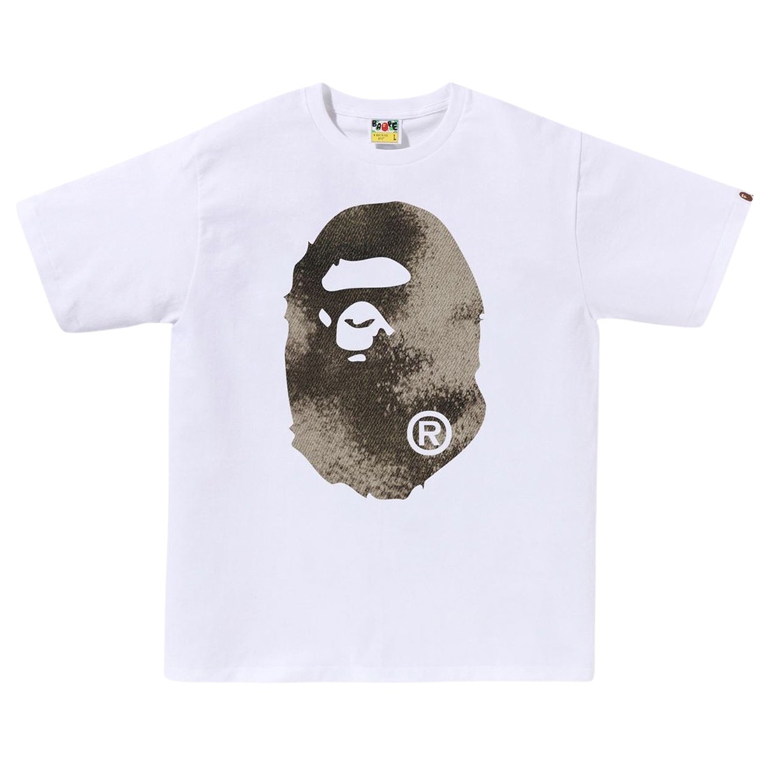 A Bathing Ape Men High Tone Bleach Big Ape Head Tee (white)