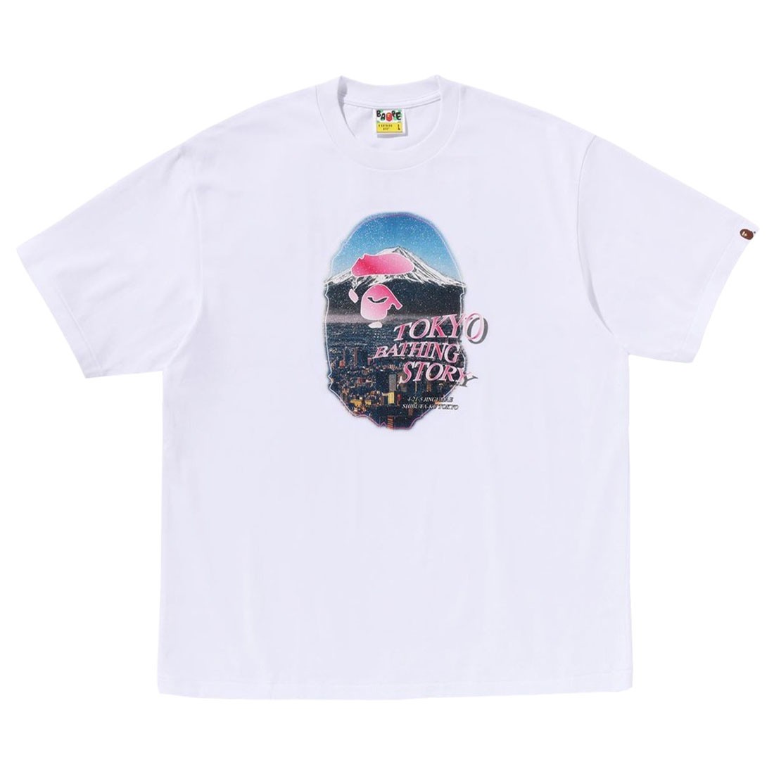 A Bathing Ape Men Cityscape Ape Head Relaxed Fit Tee (white)