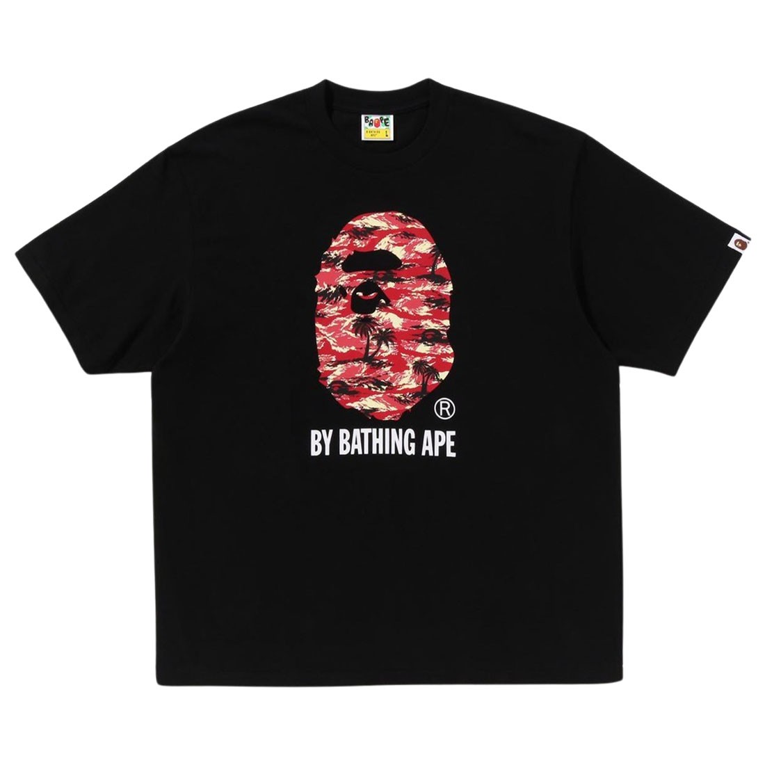 A Bathing Ape Men Palm Tree Camo By Bathing Ape Relaxed Fit Tee (black)