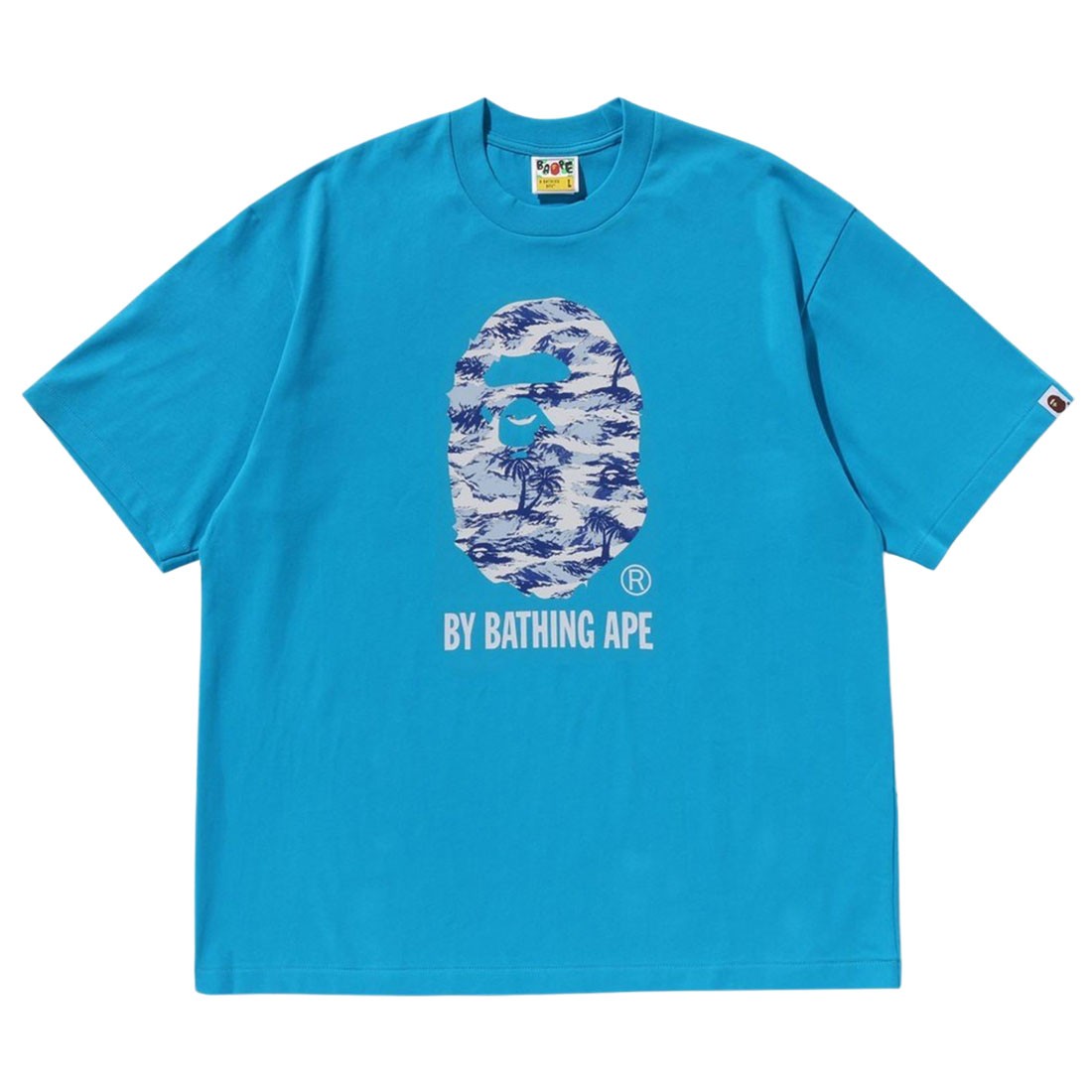 A Bathing Ape Men Palm Tree Camo By Bathing Ape Relaxed Fit Tee (blue)